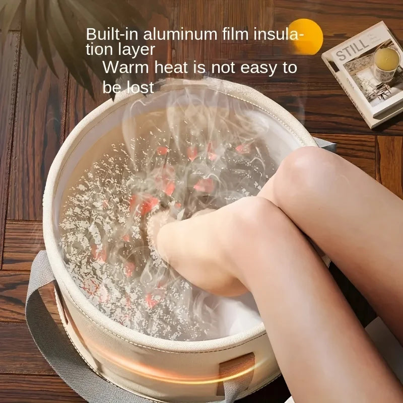 Foldable Foot Soak Bucket Bag – Portable Heat-Preserving Tub
