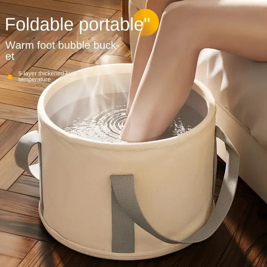 Foldable Foot Soak Bucket Bag – Portable Heat-Preserving Tub